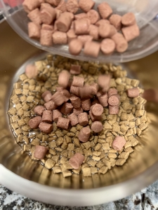 adding raw dog food to dry dog food