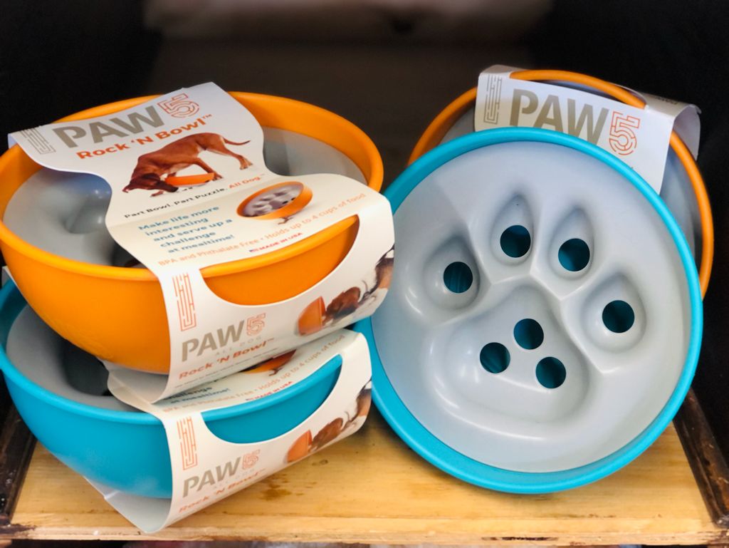 PAW5 Rock N' Bowl Puzzle Feeder Slow Feeding Dog Bowl