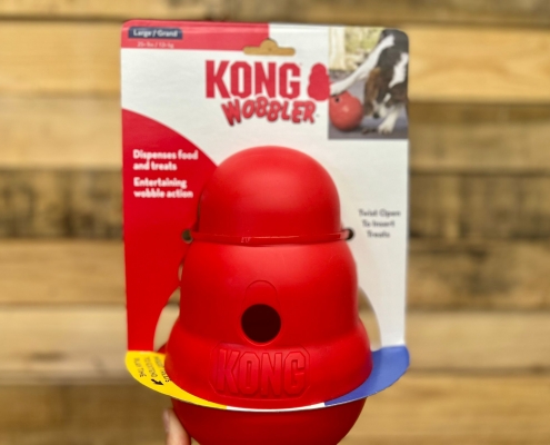 KONG Wobbler Food Dispensing Dog Toy, Small