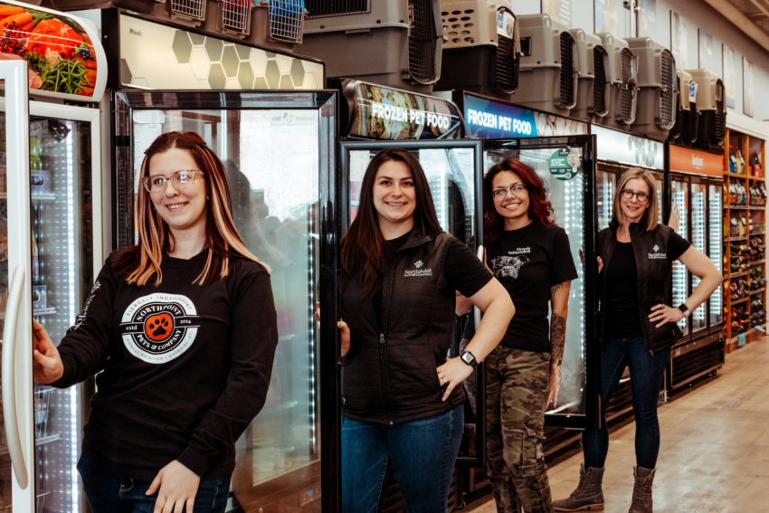 eam standing inside the store during the NorthPoint Pets expansion in Cheshire, CT