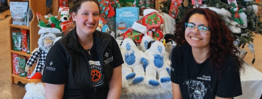 Holiday hours and service updates sign for NorthPoint Pets & Company